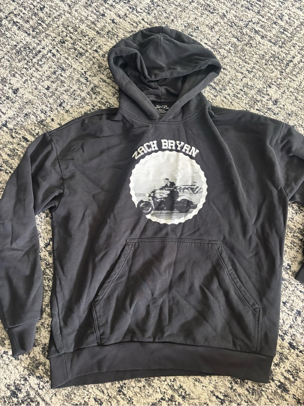 Black Zach Bryan Quittin Time Tour Merch Hoodie -Unisex